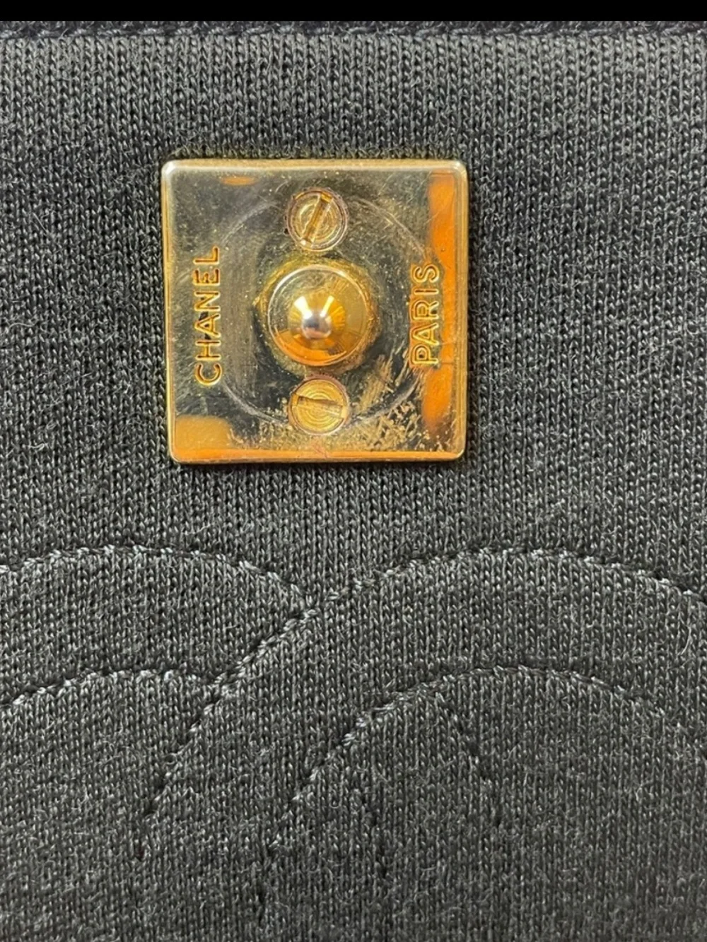 Chanel 24k Gold Quilted Jersey CC Flap Bag